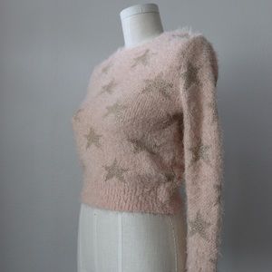 Fuzzy star sweater